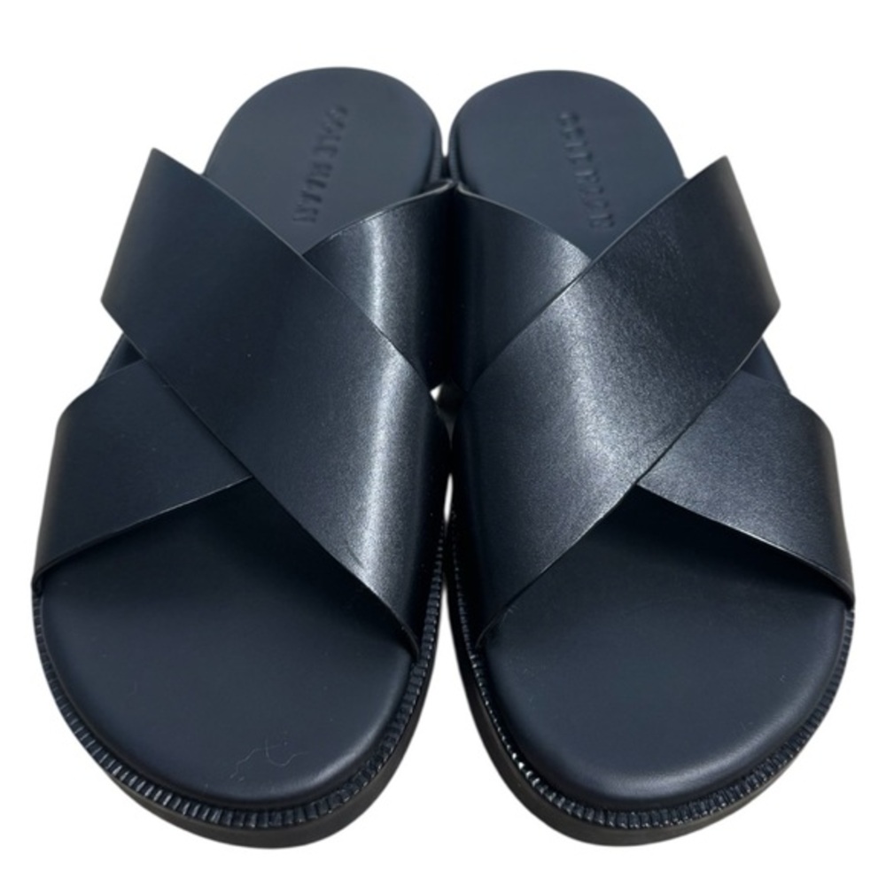 Cole Haan Men's Dark Sandals with Crisscross Straps